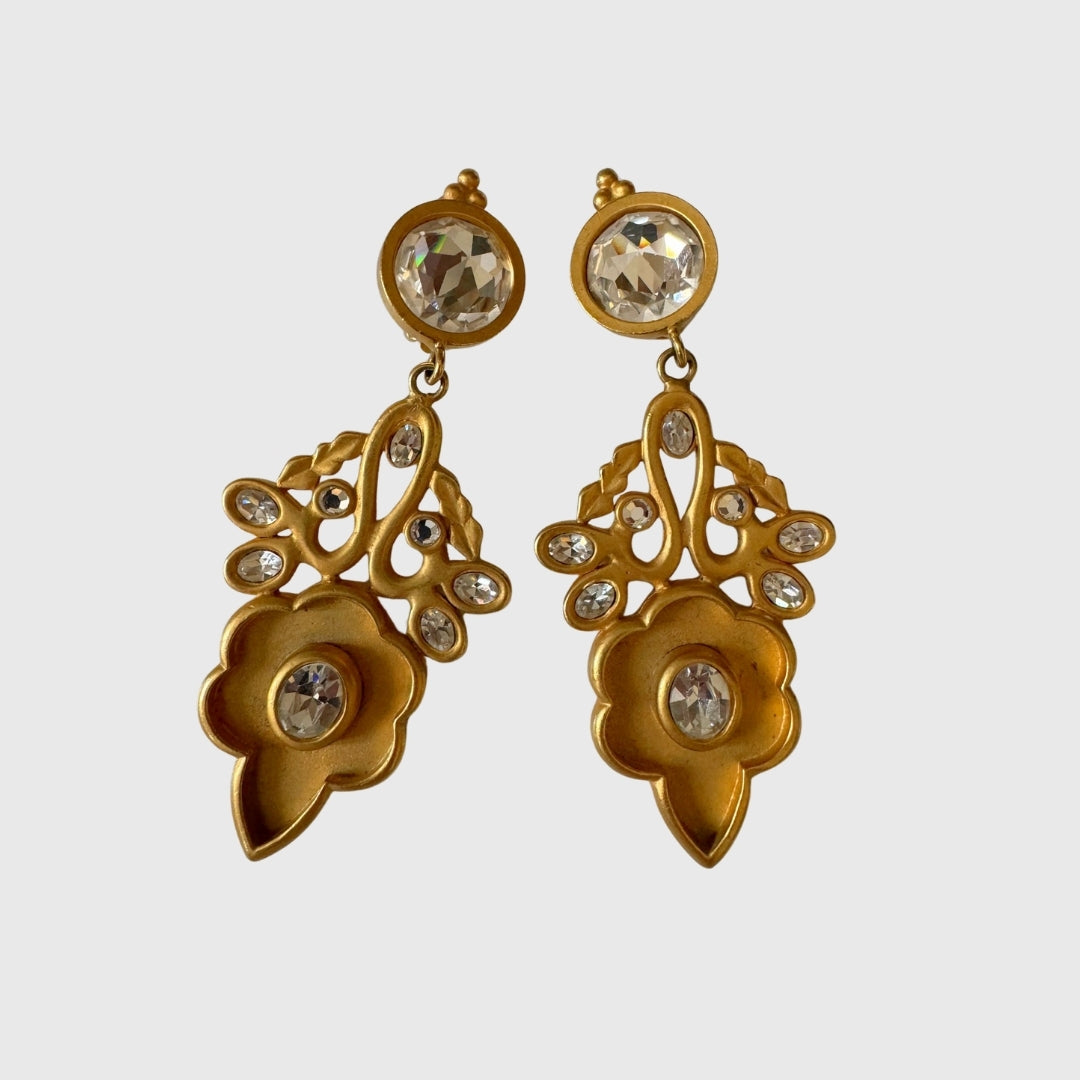 Orecchini Vintage Con Clip Karl Lagerfeld