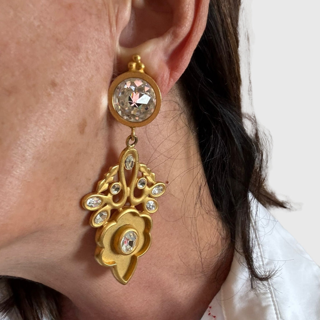 Orecchini Vintage Con Clip Karl Lagerfeld