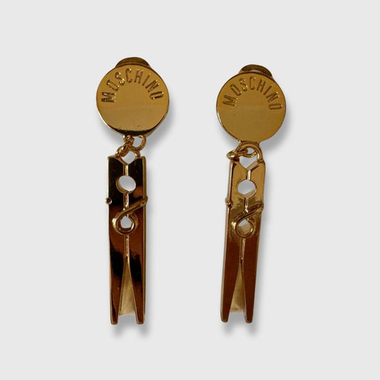 Orecchini vintage Moschino a clip
