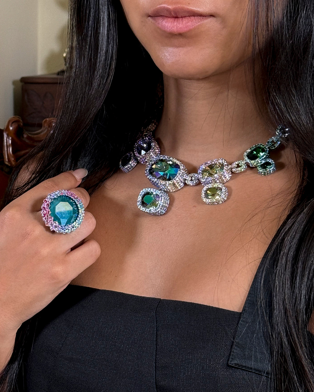 Collana Swarovski  Multicolore